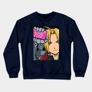 Cool Alchemist Fight Anime Club Parody Mashup Crewneck Sweatshirt